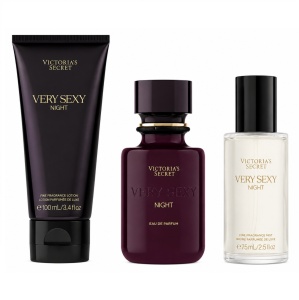 Set Cadou Victoria's Secret, Very Sexy Night, Apa de Parfum, 50 ml Spray de corp 75 ml si Lotiune de corp 100 ml