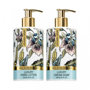 Set cadou Wild Flowers Vivian Gray, Femei, Sapun lichid, 250 ml + Crema de maini, 250 ml