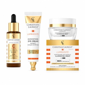 Set Christian Laurent Luminosite – Elixir iluminator cu Vitamina C 30 ml + Crema ochi 15 ml + Crema iluminatoare 50 ml