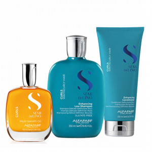 Set pentru par ondulat Alfaparf Milano Curls Sampon 250 ml + Balsam 200 ml + Ulei pentru netezire 100 ml - Img 2