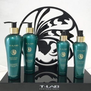 Set T-LAB Professional Natural Lifting Ritual Sampon, 300 ml, Tratament par, 300 ml, Tonic par, 150 ml