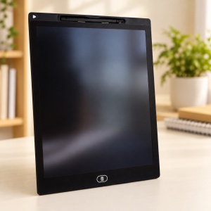 Tableta de scris si desenat LCD, 16 inch, cu stylus si buton de stergere, Negru - Img 3