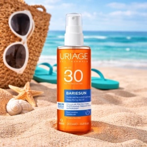 Ulei uscat cu protectie solara SPF30 Bariesun Uriage, 200 ml