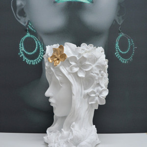 Vaza Venus Flower Lady, white - Img 4