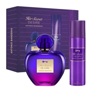 Antonio Banderas Set Her Secret Desire Apa de Toaleta 50 ml + Deodorant 150 ml, Femei