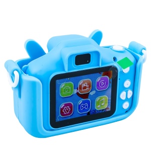 Aparat Foto Digital pentru Copii cu Design Iepuras - Camera Reincarcabila cu Jocuri si Ecran Interactiv