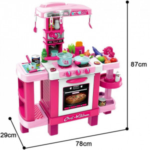 Bucatarie de jucarie Kids Chef cu accesorii, roz - Img 2