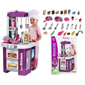 Bucatarie de jucarie Kitchen Talented Chef, 49 accesorii, Mov - Img 3