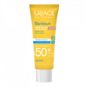 Crema colorata pentru protectie solara cu SPF 50+ Bariesun, Nuanta Gold, 50 ml, Uriage