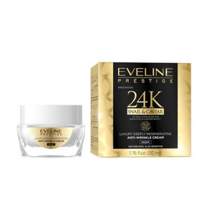 Crema de noapte anti-rid Eveline Prestige 24k Snail & Caviar 50 ml