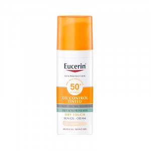 Crema-gel cu SPF 50+ cu efect de control al sebumului nuanta light Sun Protection Eucerin, 50 ml