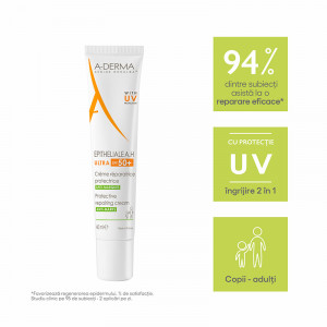 Crema reparatoare A-Derma Epitheliale Ultra SPF 50+, 40 ml - Img 2