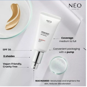Fond de ten Intense Serum Foundation SPF 30, NEO Make Up, 30 ml