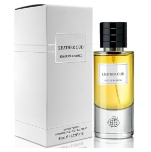 Fragrance World Leather Oud, Apa de Parfum, Unisex, 80 ml
