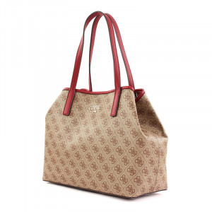 Geanta pentru femei GUESS VIKKY TOTE Bej / Fuchsia - Img 6