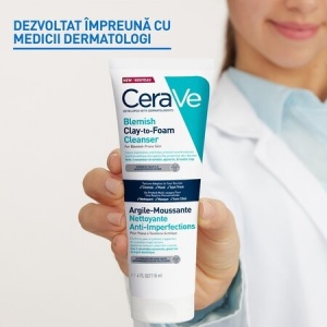 Gel de curatare cu argila anti-imperfectiuni CeraVe Clay-to-Foam, 118 ml