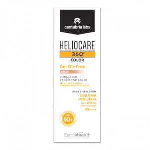 Gel pentru protectie solara cu SPF 50+ Heliocare 360 ​​Color, Nuanta Beige, 50 ml, Cantabria Labs
