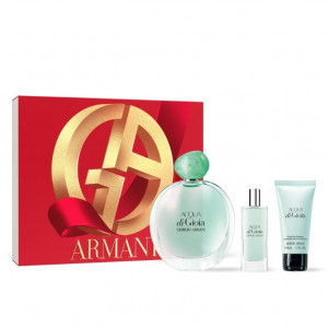 Giorgio Armani Acqua di Gioia, Femei, Apa de parfum, 100 ml + Lotiune de corp 50 ml + Apa de parfum, 15 ml
