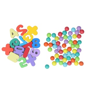 Joc matematic de tip Montessori, lemn – Asociere si Sortare culori
