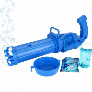 Jucarie Pistol de facut baloane de sapun - Gatling Bubble 21 Holes, albastru