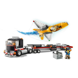 LEGO City Great Vehicles - Transportor de avion cu reactie pentru spectacol aviatic 60289
