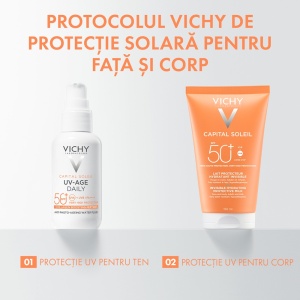 Lotiune hidratanta cu protectie solara SPF 50+ Capital Soleil Vichy, 150 ml