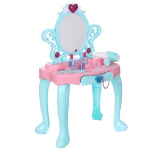 Masuta de machiaj pentru copii cu lumini, oglinda si accesorii Dressing Table