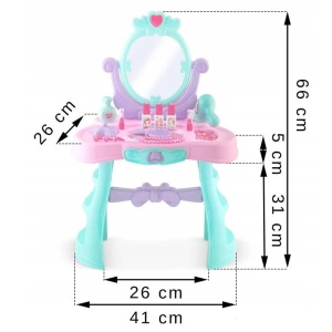 Masuta de Toaleta cu Lumini si Sunete, Set de Frumusete pentru Fetite, Pretty Beauty