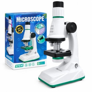 Microscop educational pentru copii, set STEM cu accesorii pentru experimente, 6 ani+