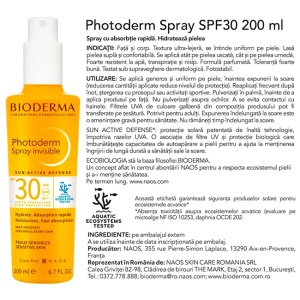Pachet Family Bioderma Photoderm – Spray SPF 30 200 ml, Crema dupa plaja 200 ml, Crema minerala copii SPF 50+ 50 g