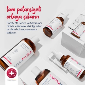 Pachet Fortify Me Mamaaura Sampon redensificator, 250 ml + Ser redensificator, 50 ml