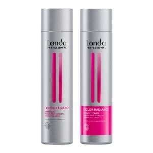Pachet Londa Professional Color Radiance – Sampon 250 ml + Balsam 250 ml pentru par vopsit, cu extract de fructul pasiunii si lipide din coaja de portocala.