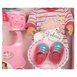 Papusa bebelus Tutu Love cu 10 sunete si accesorii pentru masa