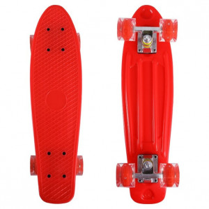 Penny Board Cu Lumini In Roti, Rosu