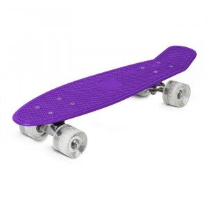PennyBoard pentru copii, cu roti luminoase, mov