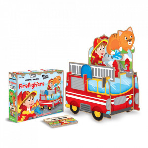 Puzzle Gigant 3D Pompieri 12 piese