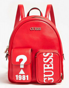 Rucsac Guess pentru femei din piele ecologica cu logo Utility Vibe