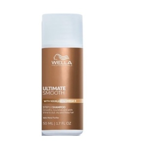 Sampon hidratant pentru par uscat si lipsit de stralucire cu Squalane & Omega 9 Ultimate Smooth, 50 ml, Wella Professionals