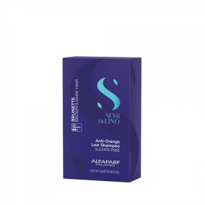 Sampon pentru neutralizarea tonurilor de portocaliu Alfaparf Milano Semi Di Lino Brunette