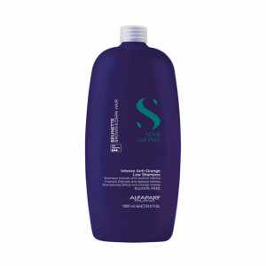 Sampon pentru neutralizarea tonurilor de portocaliu Alfaparf Milano Semi Di Lino Brunette, 1000 ml