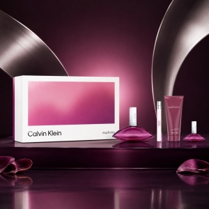 Set Cadou Calvin Klein Euphoria, Femei, Apa de Parfum. 100 ml + 15 ml + 10 ml + Lotiune de corp, 100 ml