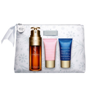 Set cadou Clarins Double Serum & Multi Active, Femei, Double Serum 50 ml + Multi Active crema zi 15 ml + Crema noapte 15 ml