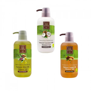 Set Cadou Eyup Sabri Tuncer Gel de dus Cocos 600 ml + Gel de dus Olive Oil 600 ml + Gel de dus Argan 600 ml