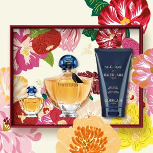 Set cadou Guerlain Shalimar, Femei Apa de Parfum, 50 ml + 5 ml si Lotiune de corp, 75 ml