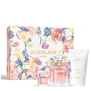Set cadou Mon Guerlain, Apa de Parfum, Femei, 50 ml + 5 ml + Lotiune de corp, 75 ml