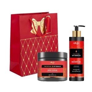 Set cadou NATIGO The Ritual of Bimajo – Gel de dus parfumat, 400 ml si Scrub de corp cu ulei de macadamia, 650 g