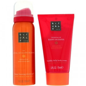 Set cadou The Ritual of Happy Buddha Rituals, Gel de dus 50 ml + Cremă de corp 70 ml