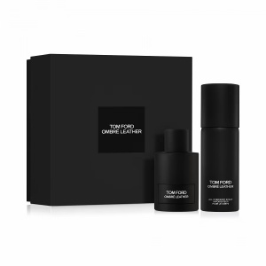 Set cadou Tom Ford Ombre Leather, Apa de Parfum, Unisex, 100 ml + Deodorant spray 150 ml