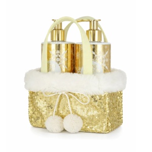 Set Cadou Vivian Gray Golden Velvet cu Săpun Lichid și Loțiune de Mâini, 2 x 250 ml, Trusă Cosmetică