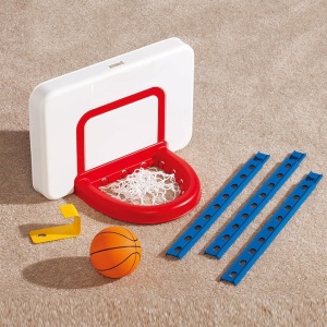Set de baschet pentru usa - Cos reglabil cu minge si accesorii pentru joaca in interior